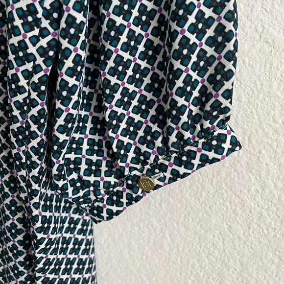 EUC Liz Claiborne Blouse Elbow Length PL Petite Large - Picture 8 of 13